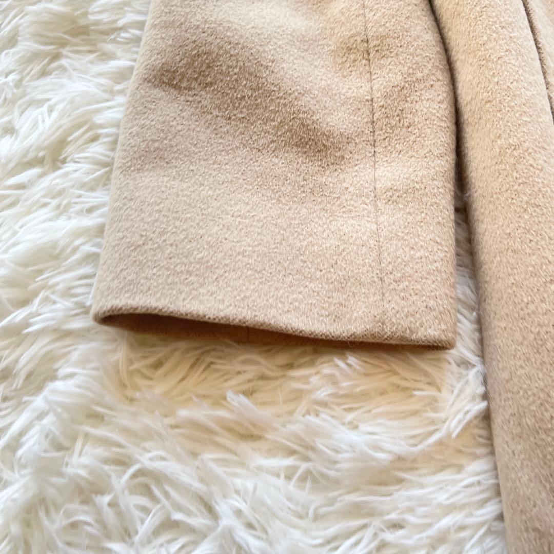 バーバリー　アンゴラ　ウール　ベルテッドコート　ステンカラーコート　ベージュ