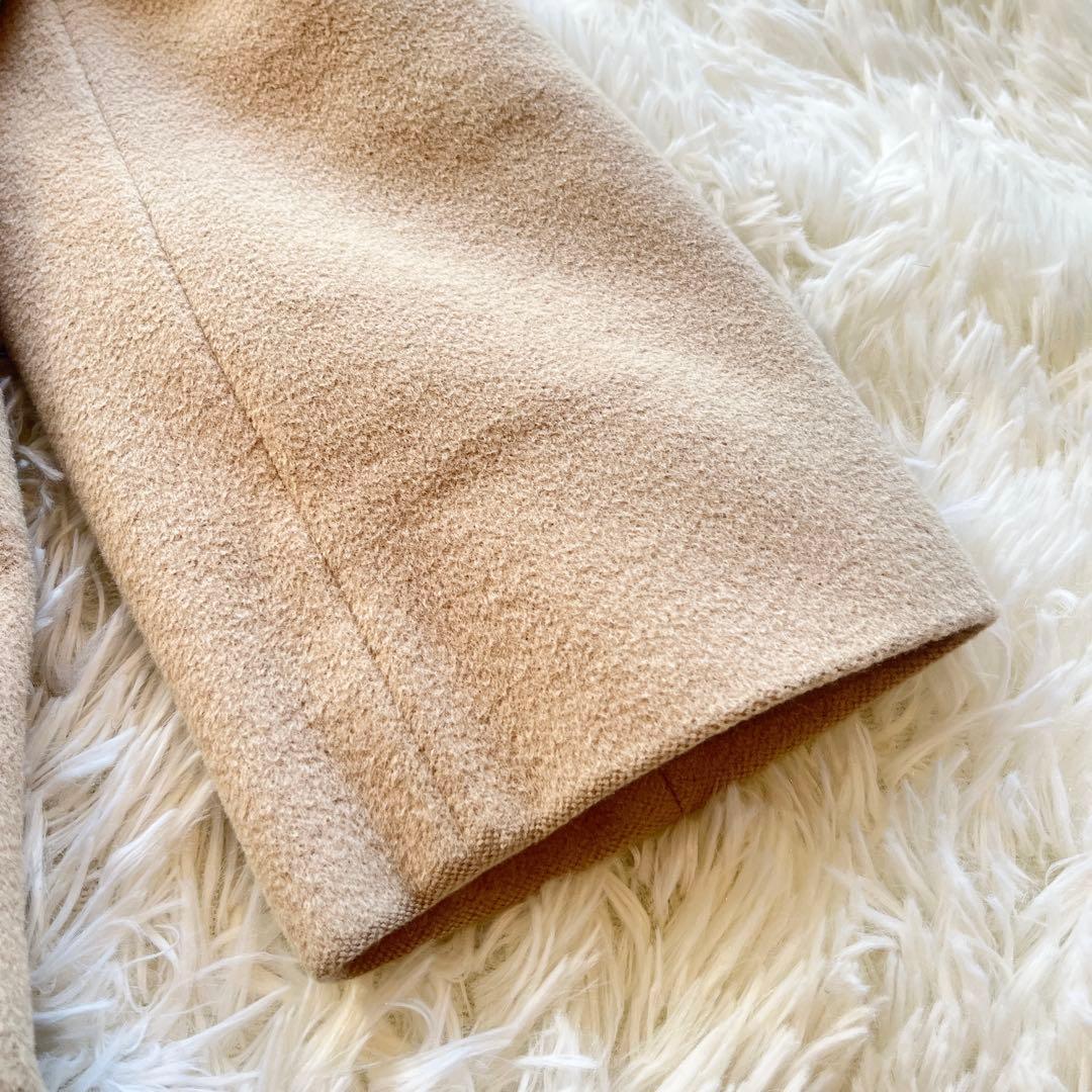 バーバリー　アンゴラ　ウール　ベルテッドコート　ステンカラーコート　ベージュ