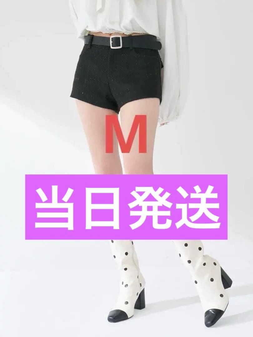 Darich ダーリッチ ボンディングツイードショートパンツ ブラック M