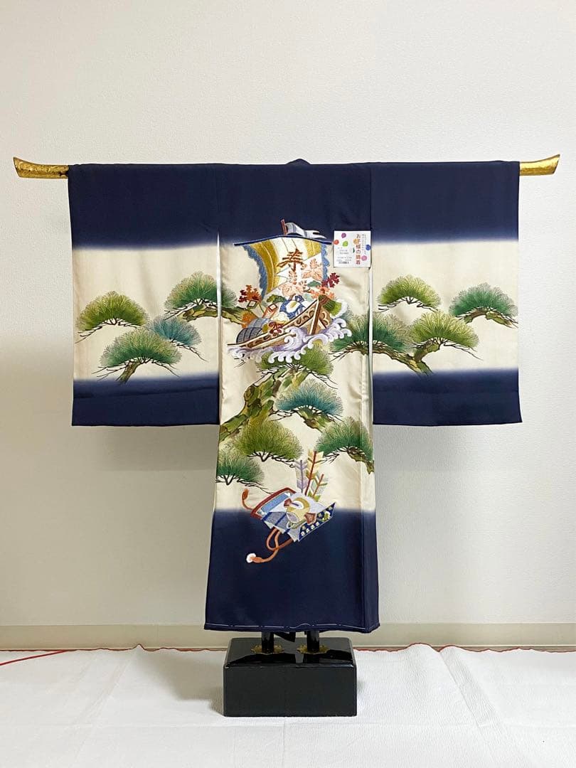 【新品未使用】男の子お宮参り着物+帽子セット