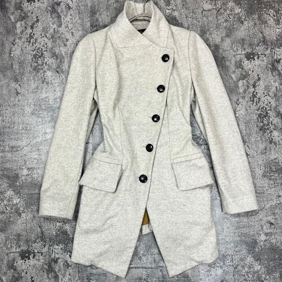 Vivienne Westwood アシメントリー ウールコート グレー