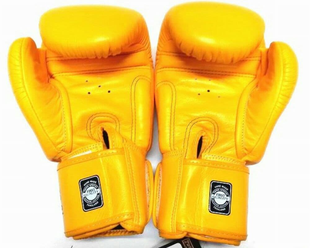 新品 正規 TWINS 本格ボクシンググローブ 本革製 サイズ選択 黄 ツインズ