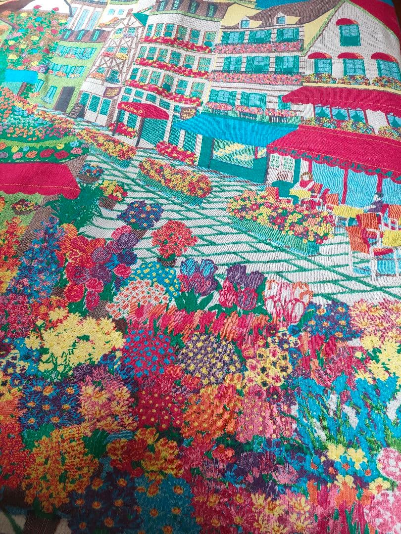 カラカラ　タオルケット　花の都パリ　五彩織物　新品✨️美品　特大サイズ