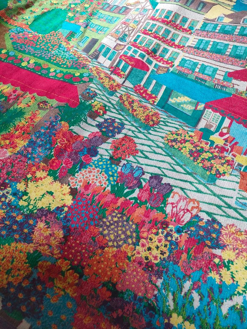 カラカラ　タオルケット　花の都パリ　五彩織物　新品✨️美品　特大サイズ