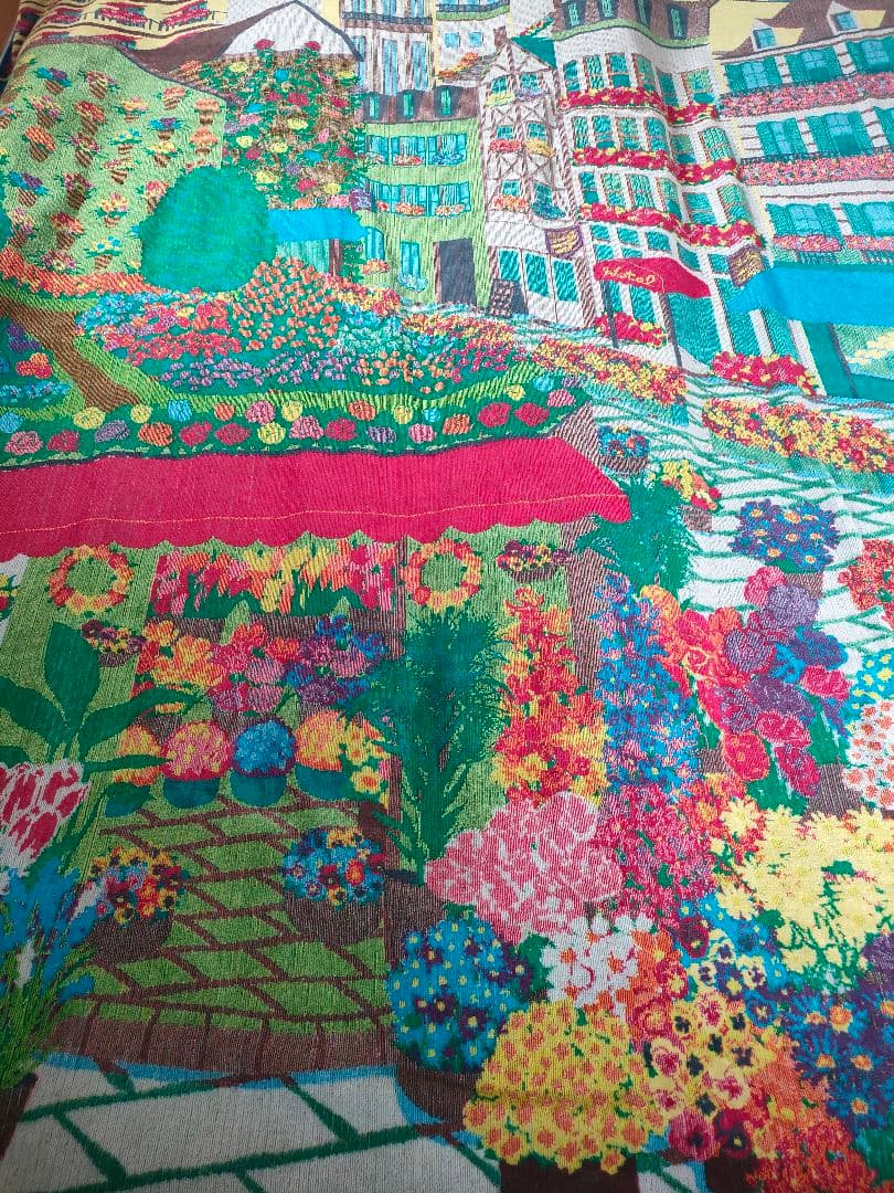 カラカラ　タオルケット　花の都パリ　五彩織物　新品✨️美品　特大サイズ