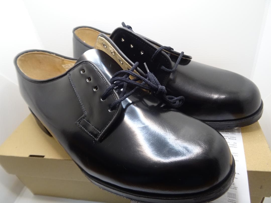 エ*オ様 新品チェコ軍オフィサーサービスシューズポストマンシューズ28.5cm黒