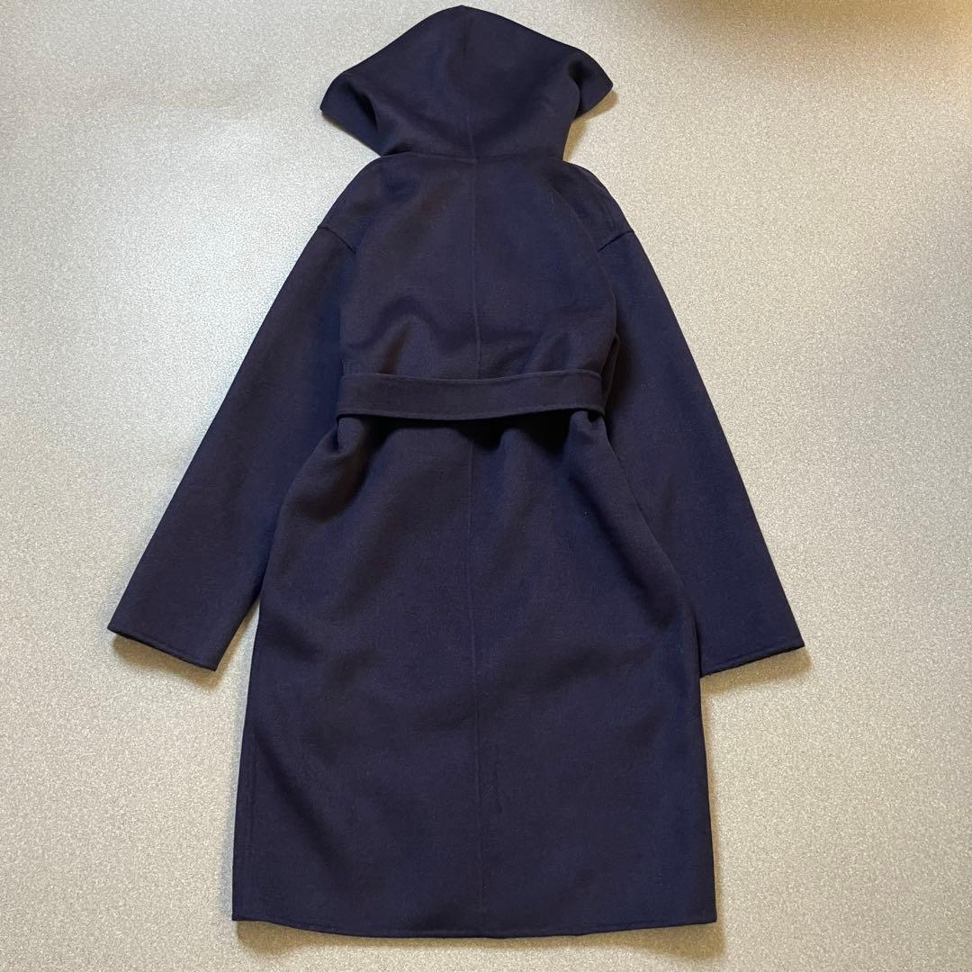 【ウール100%】セオリーリュクス フードリバーコート ダブルフェイス