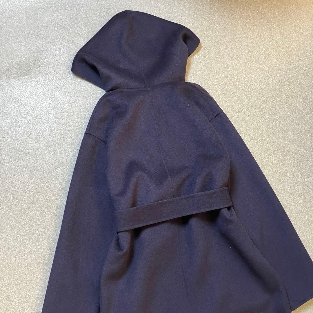 【ウール100%】セオリーリュクス フードリバーコート ダブルフェイス