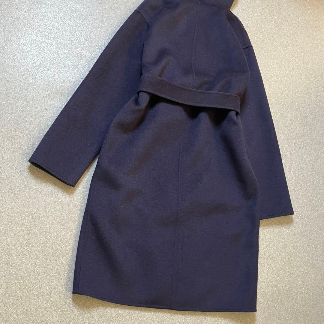 【ウール100%】セオリーリュクス フードリバーコート ダブルフェイス