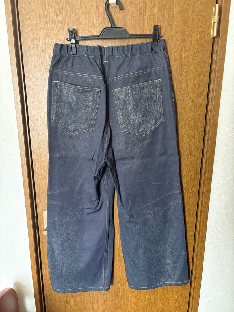 MB ULTIMATE FABRIC トロンプルイユワイドデニムパンツ　Fサイズ