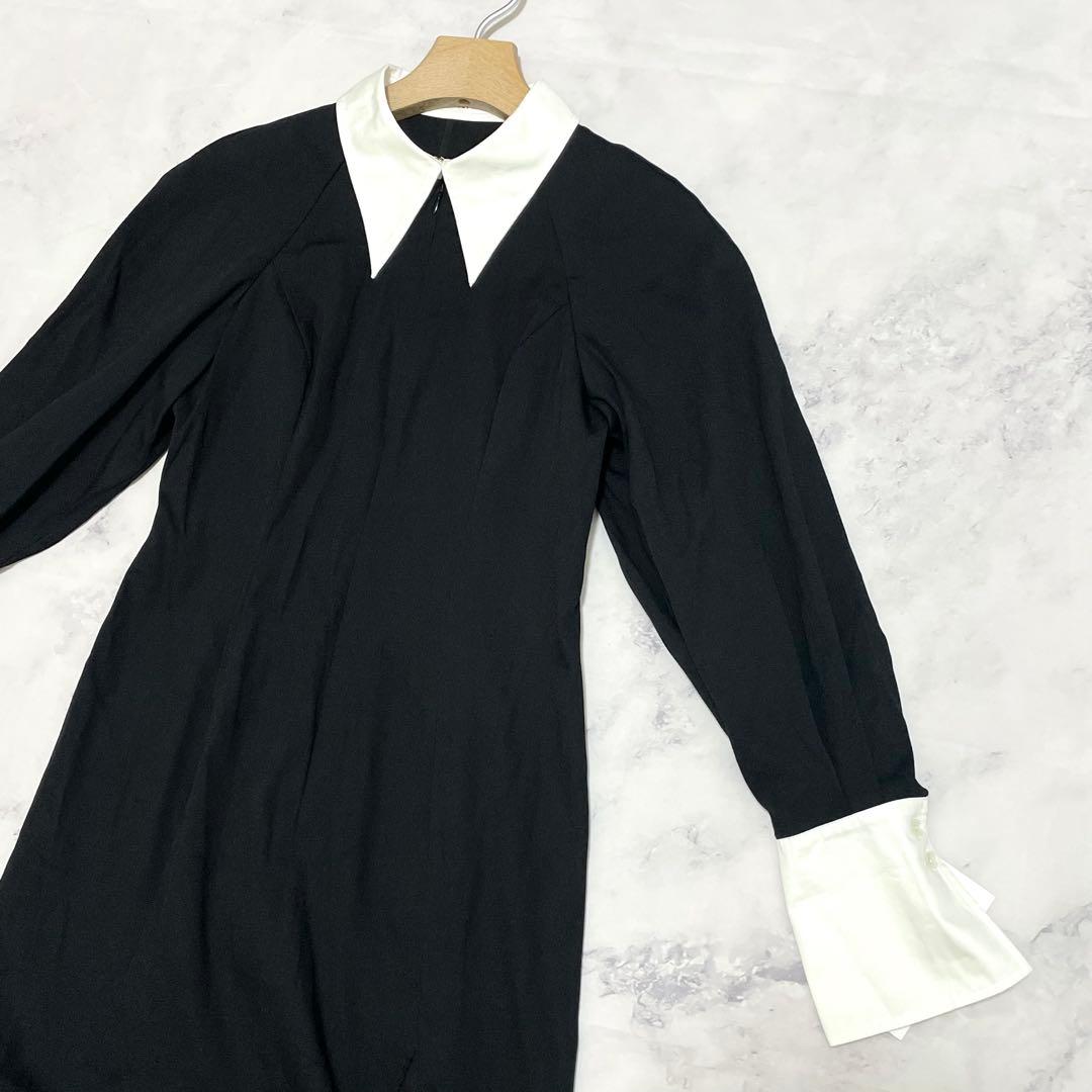 新品未使用 フレイアイディー 黒 シャツカラーマーメイドワンピース M相当 1