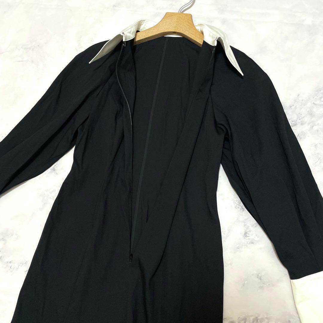 新品未使用 フレイアイディー 黒 シャツカラーマーメイドワンピース M相当 1