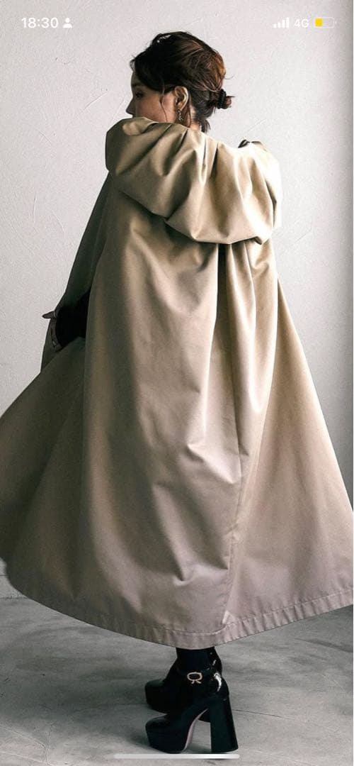 fete ケープトレンチコート