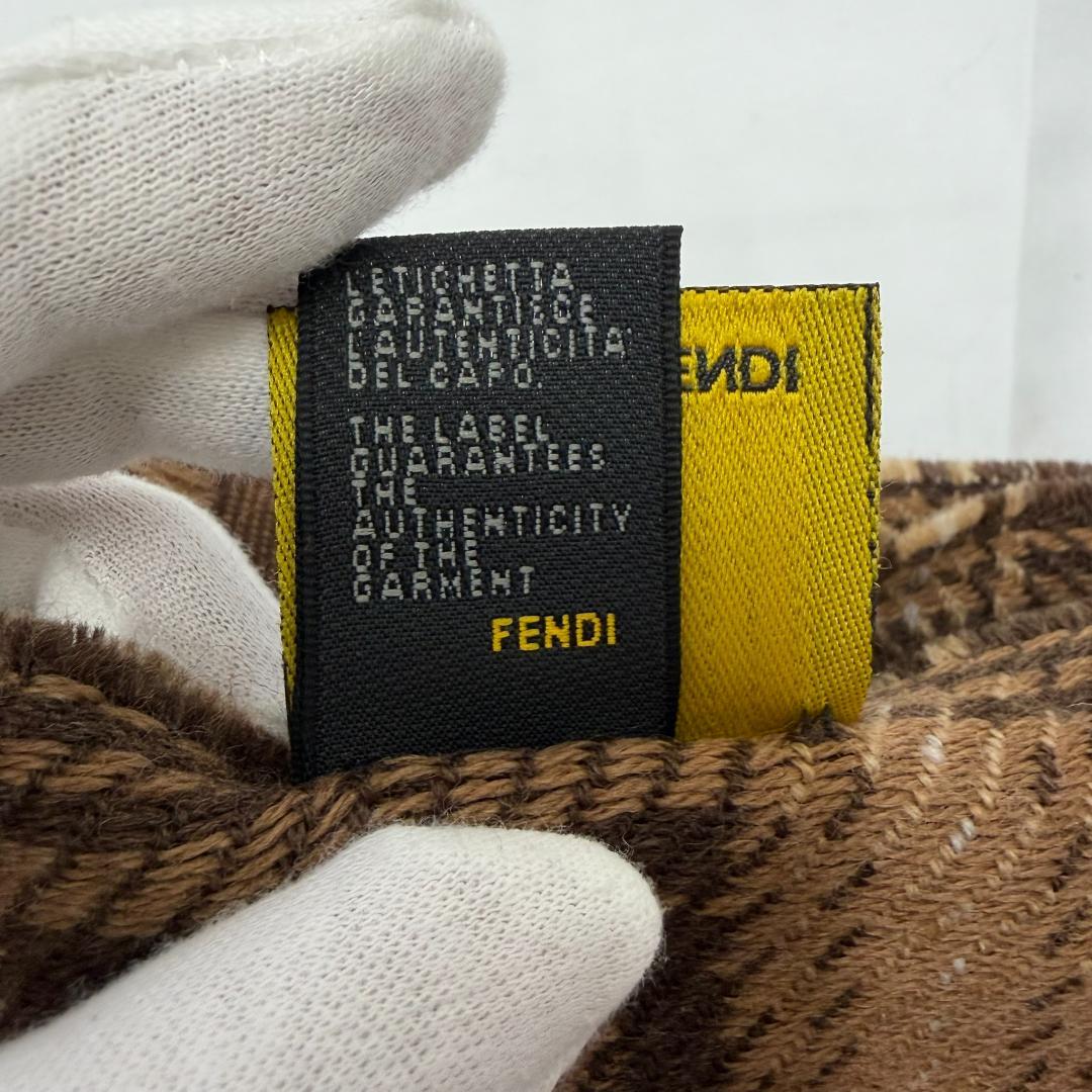 FENDI ズッカ柄 マフラー ブラウン 34cm