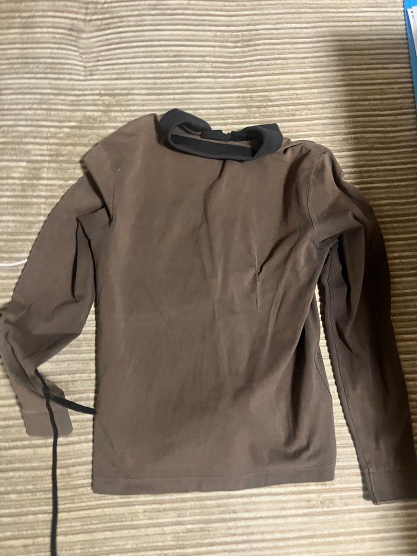 PRADA ブラウン 長袖ポロシャツ　S カーキ　ネイビー