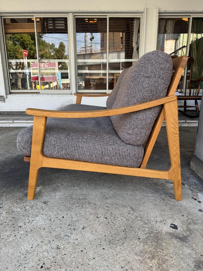 シギヤマ家具 ロクサー 2.5人掛けソファ オーク無垢 布張り木フレーム 北欧