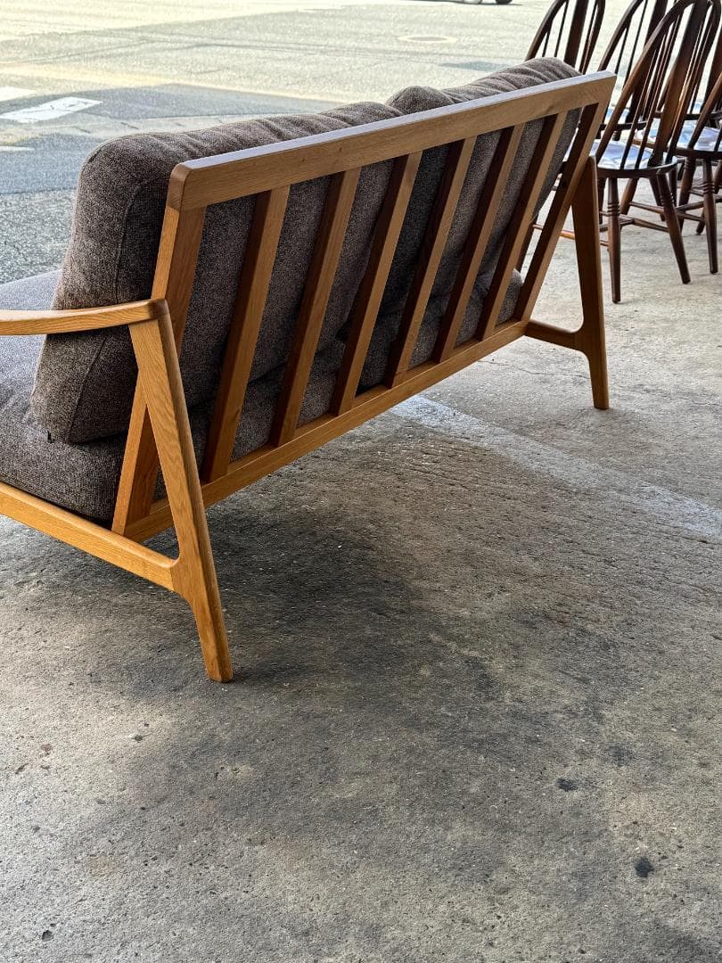 シギヤマ家具 ロクサー 2.5人掛けソファ オーク無垢 布張り木フレーム 北欧