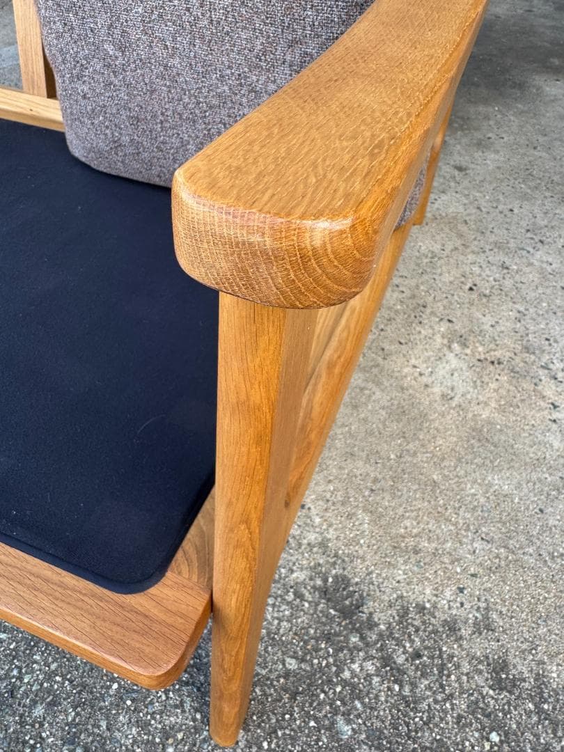 シギヤマ家具 ロクサー 2.5人掛けソファ オーク無垢 布張り木フレーム 北欧