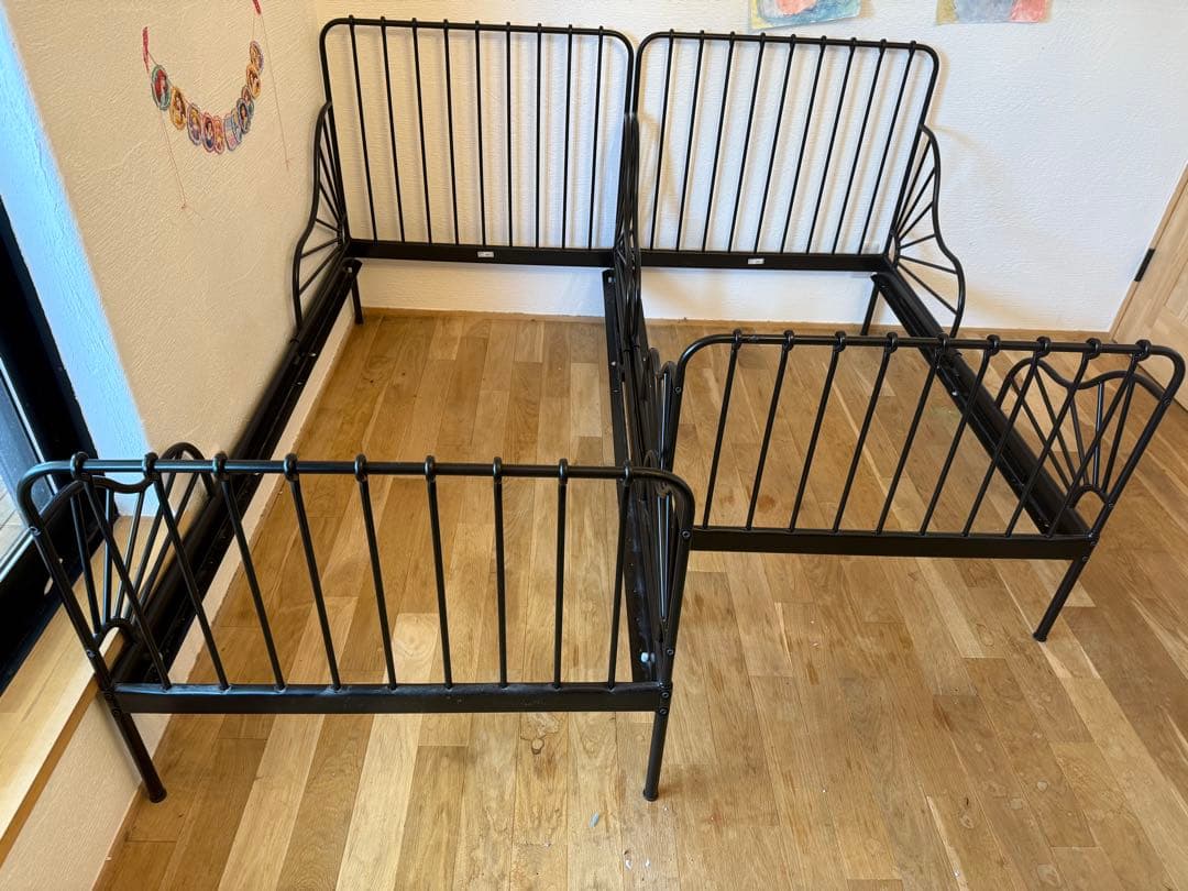 JWallflower IKEA/子供用ベッドMINNEN (ブラック)