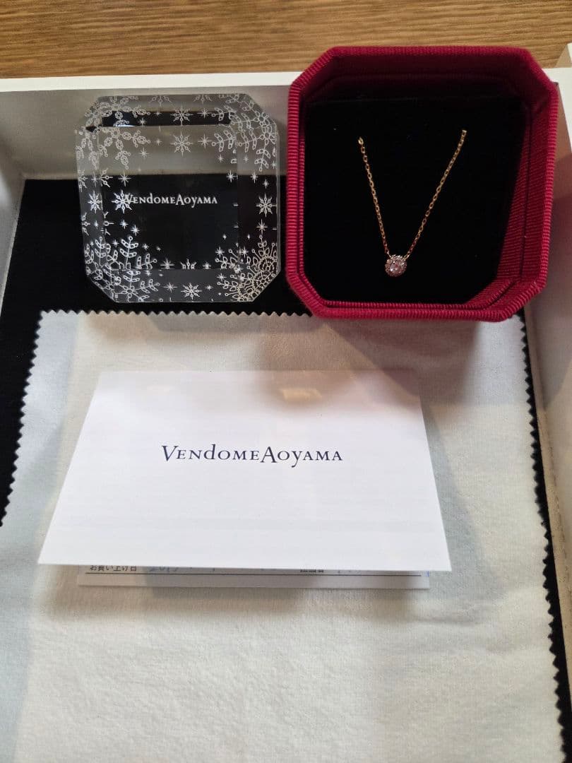 ヴァンドーム青山 K18PG ダイヤネックレス 0.19ct 3EX