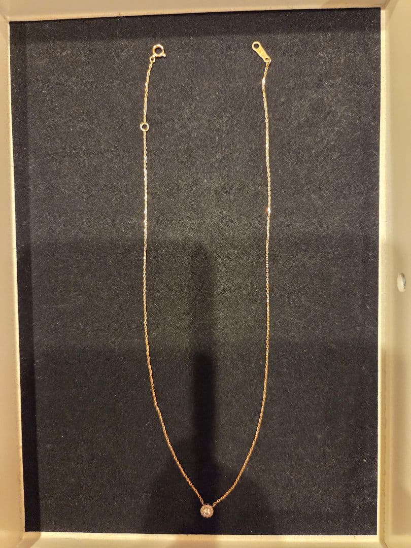 ヴァンドーム青山 K18PG ダイヤネックレス 0.19ct 3EX