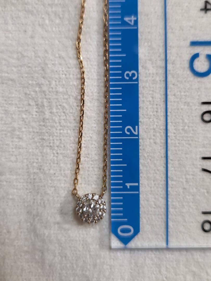 ヴァンドーム青山 K18PG ダイヤネックレス 0.19ct 3EX