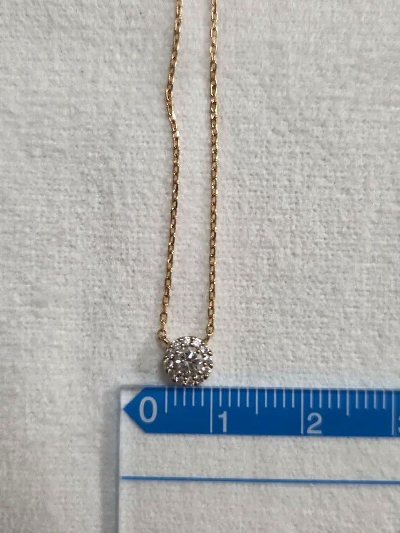 ヴァンドーム青山 K18PG ダイヤネックレス 0.19ct 3EX