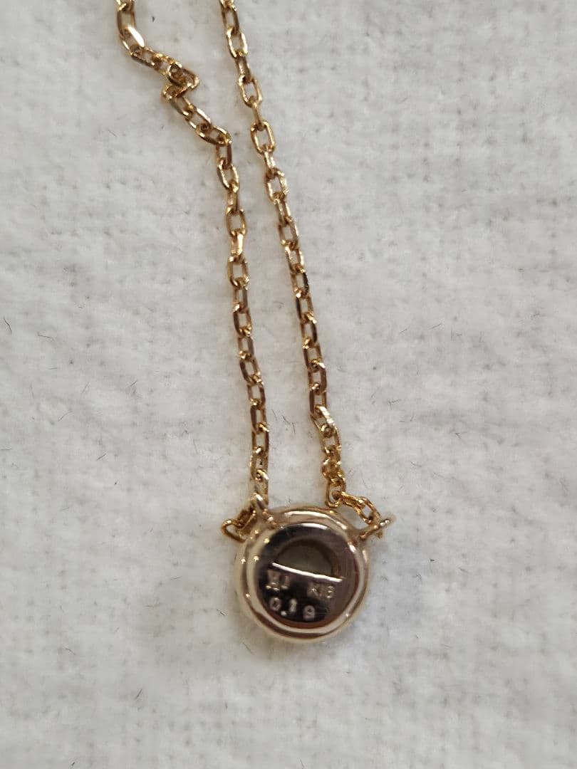 ヴァンドーム青山 K18PG ダイヤネックレス 0.19ct 3EX