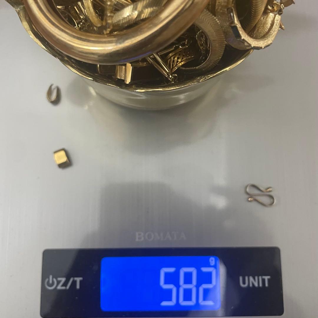 に*ん様 イミテーション アクセサリーまとめ売り ゴールドカラー 金色 総重量5