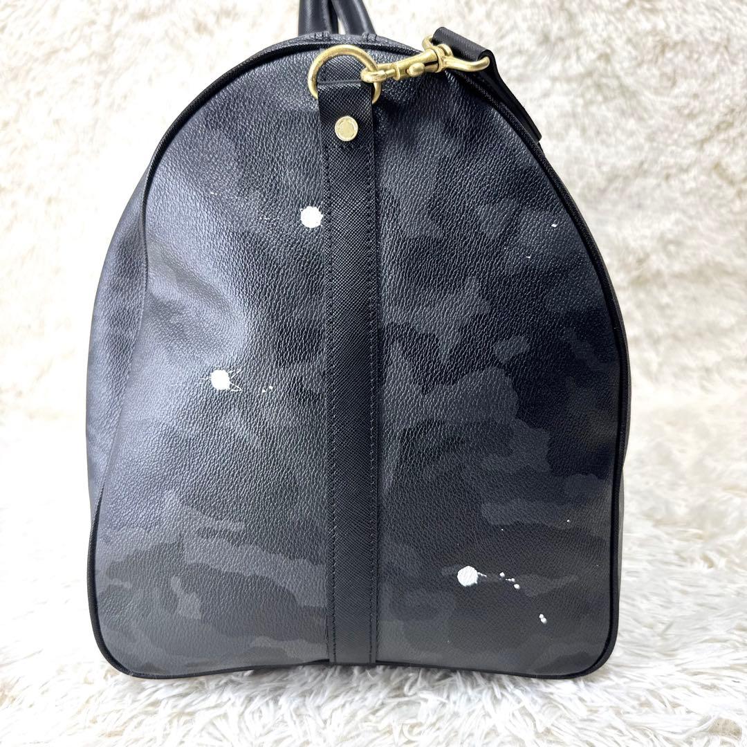 美品 ジャンティバンディ ボストンバッグ ショルダーバッグ ブラックカモ PVC