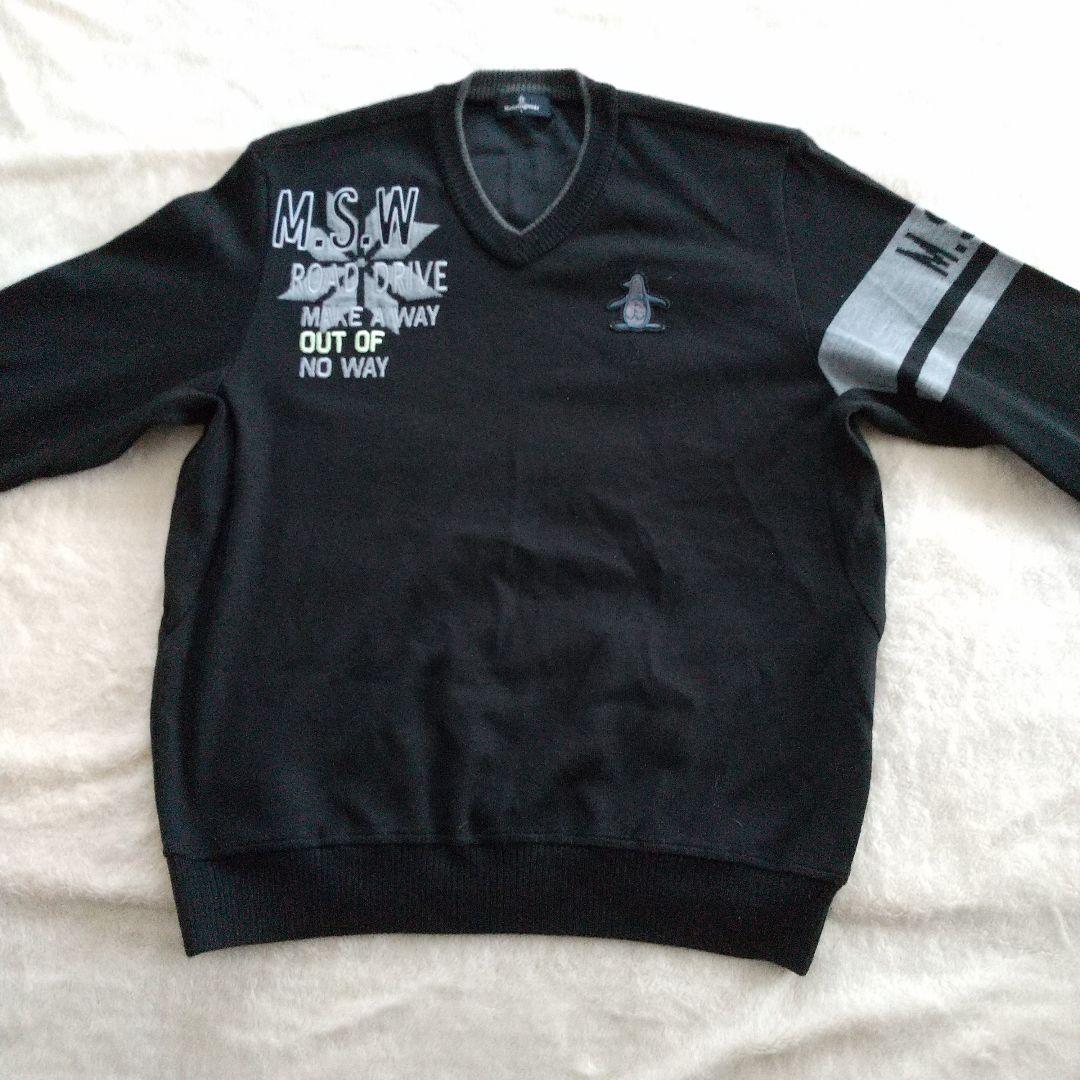 【マンシングウェア】 セーター トレーナー ゴルフウェア 刺繍ロゴ 裏地