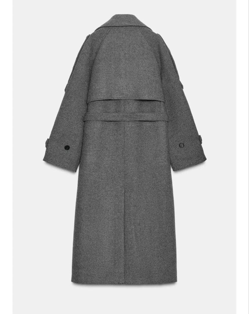 タグ付き　zara ダブルブレストコート