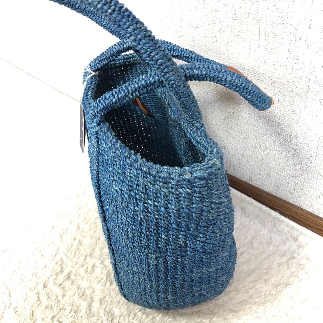 新品未使用　パラスパレス　カゴバック　夏カゴバック取り外しポーチ付　持ち手レザー