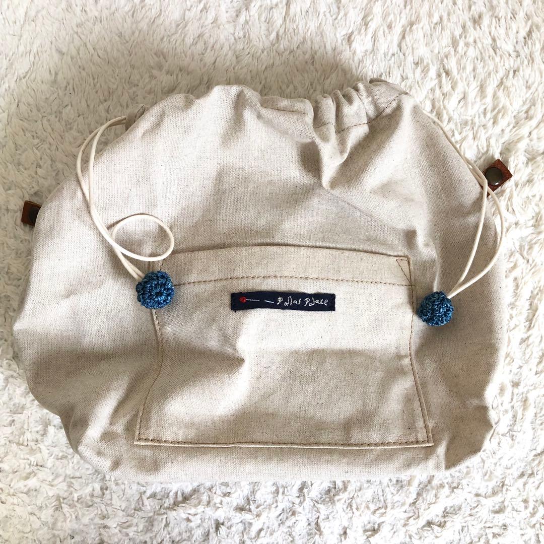 新品未使用　パラスパレス　カゴバック　夏カゴバック取り外しポーチ付　持ち手レザー