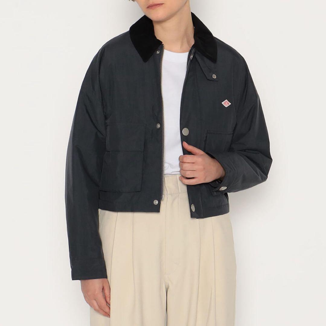 美品　DANTON ナイロンタフタショート　オリーブ ジャケット　36