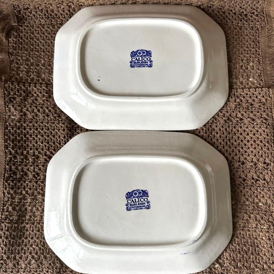 Burleigh バーレイ CALICO スクエアプレート２枚