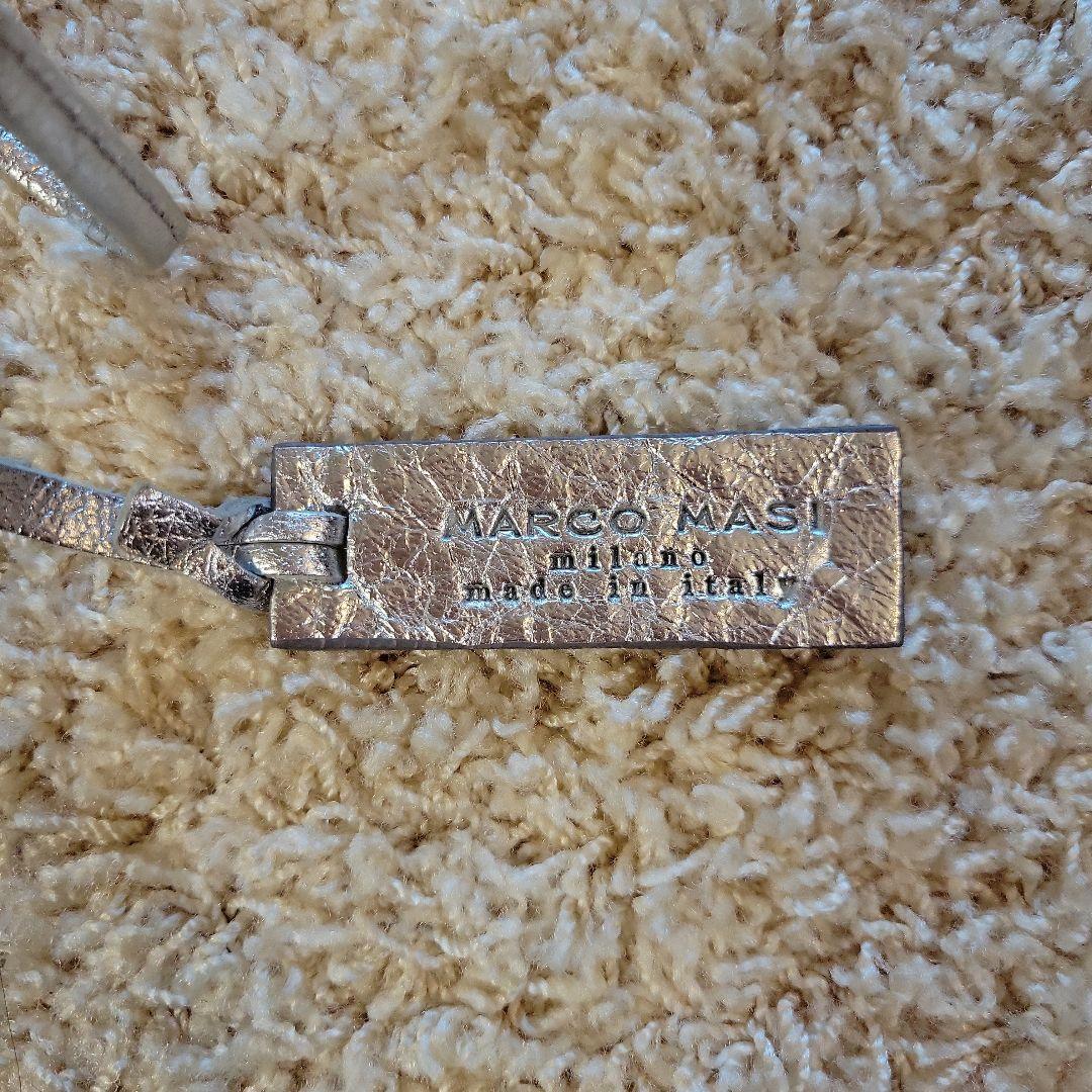専用お値下げ！marco masi 巾着 ショルダーバッグ レザー 革シルバー