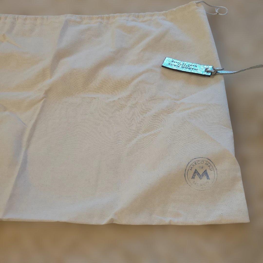 専用お値下げ！marco masi 巾着 ショルダーバッグ レザー 革シルバー