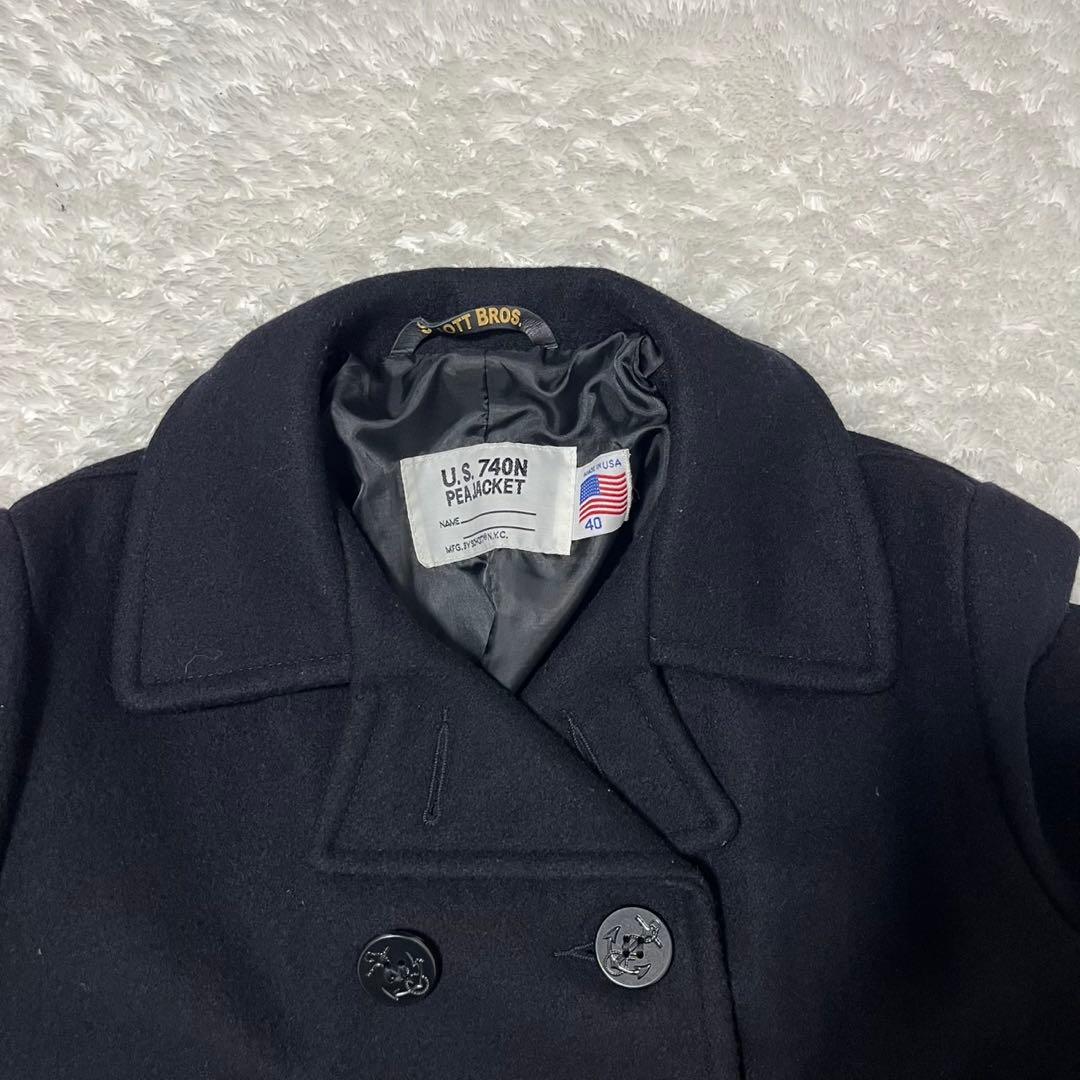 美品 ショット 720N ピーコート 上野商会 日本別注 ブラック 40サイズ