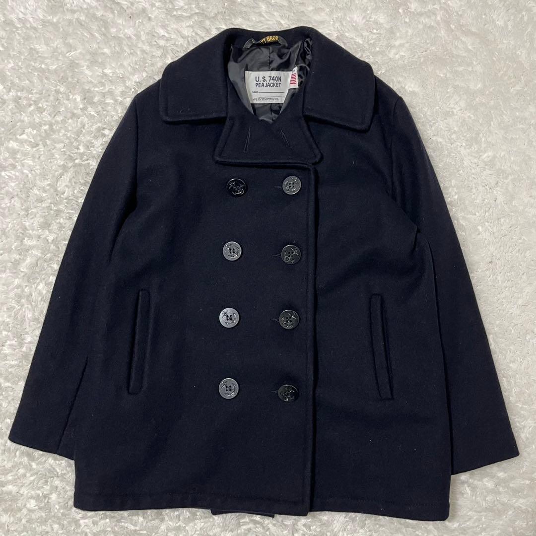 美品 ショット 720N ピーコート 上野商会 日本別注 ブラック 40サイズ