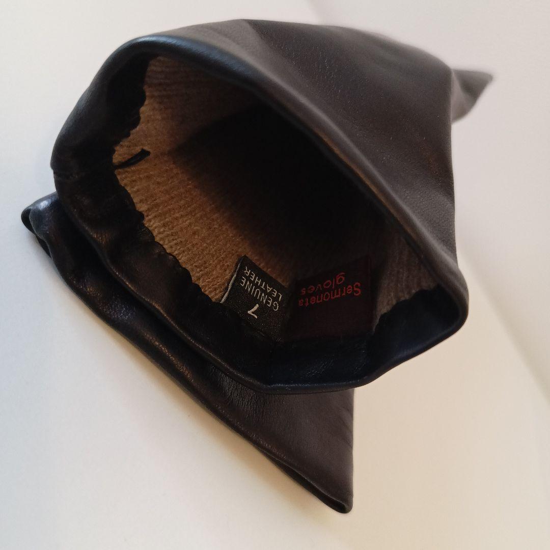 セルモネータ Sermoneta 本革 手袋 カシミア裏地 サイズ7