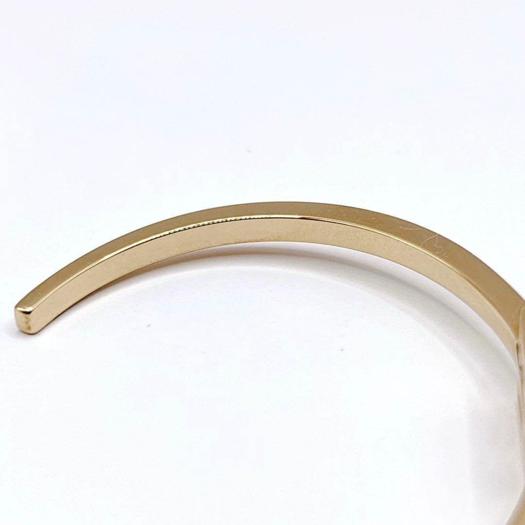 【美品】 FENDI バングル ブレスレット FFロゴ ズッカ ゴールド