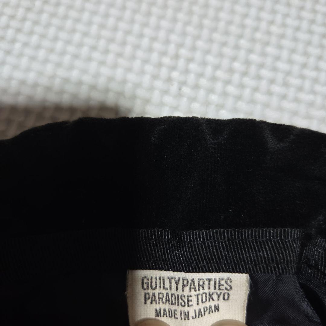 ワコマリアGUILTYPARTIES ベルベット巾着ベロアバッグ 黒