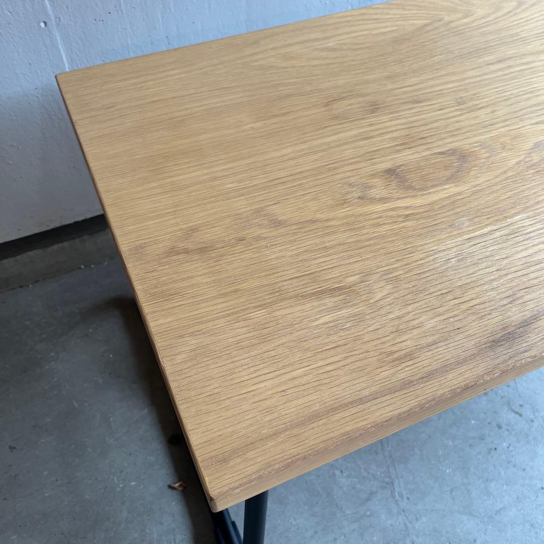 廃盤・希少★無印 折りたたみローテーブル・オーク材・幅９０ｃｍ
