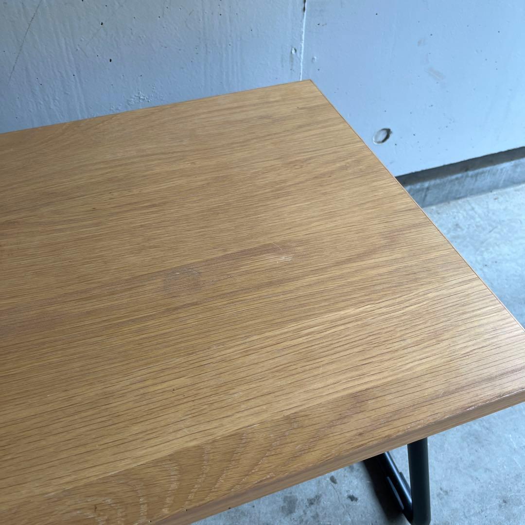 廃盤・希少★無印 折りたたみローテーブル・オーク材・幅９０ｃｍ