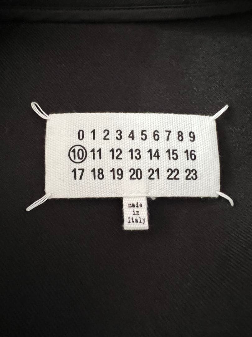 メゾンマルジェラノーカラージャケット 48 ブラック