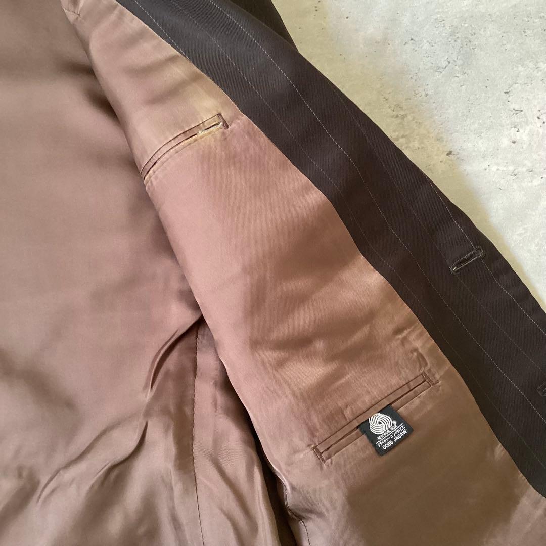 Paul Smithポールスミス　スーツセットアップ　ストライプ　ダークブラウン