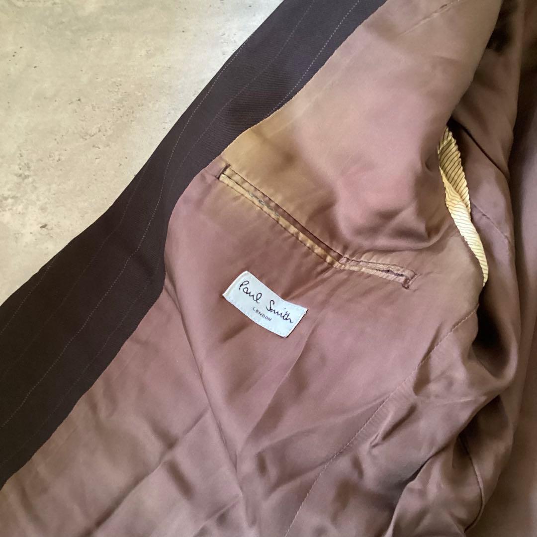 Paul Smithポールスミス　スーツセットアップ　ストライプ　ダークブラウン