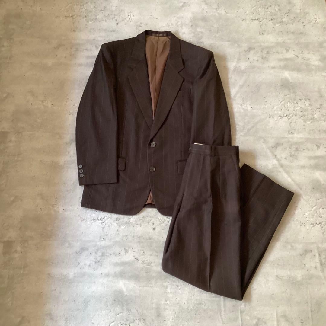 Paul Smithポールスミス　スーツセットアップ　ストライプ　ダークブラウン