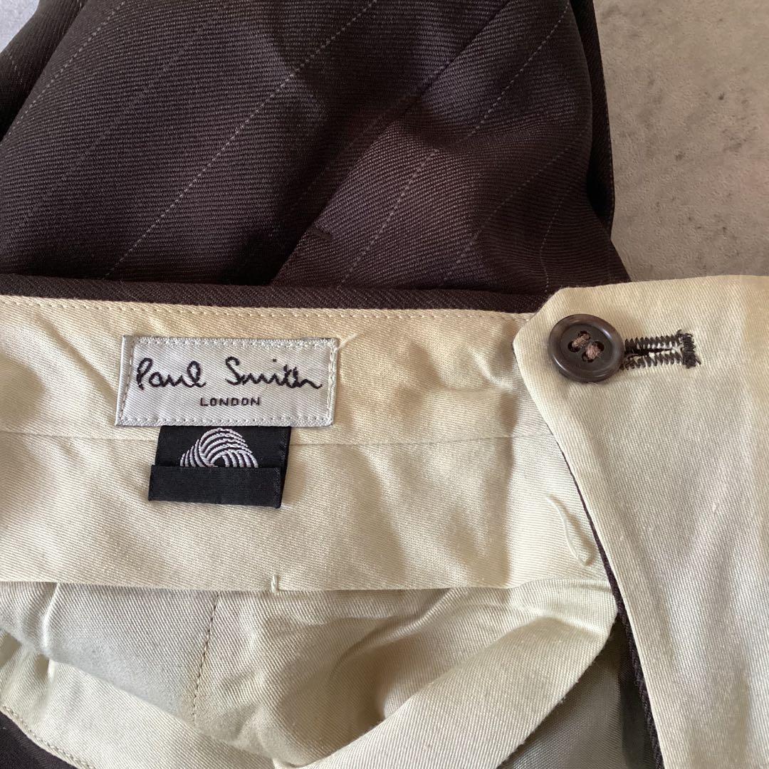 Paul Smithポールスミス　スーツセットアップ　ストライプ　ダークブラウン